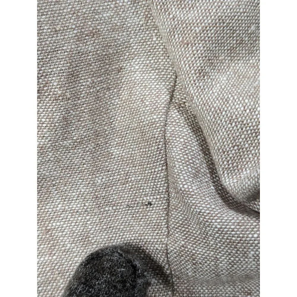 Stafford Sport Coat Mens 48 Regular Signature Linen Cotton Classic Fit Beige